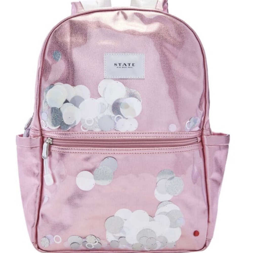 STATE Kane Kids Backpack, White Sequins - Gently used - Good condition.